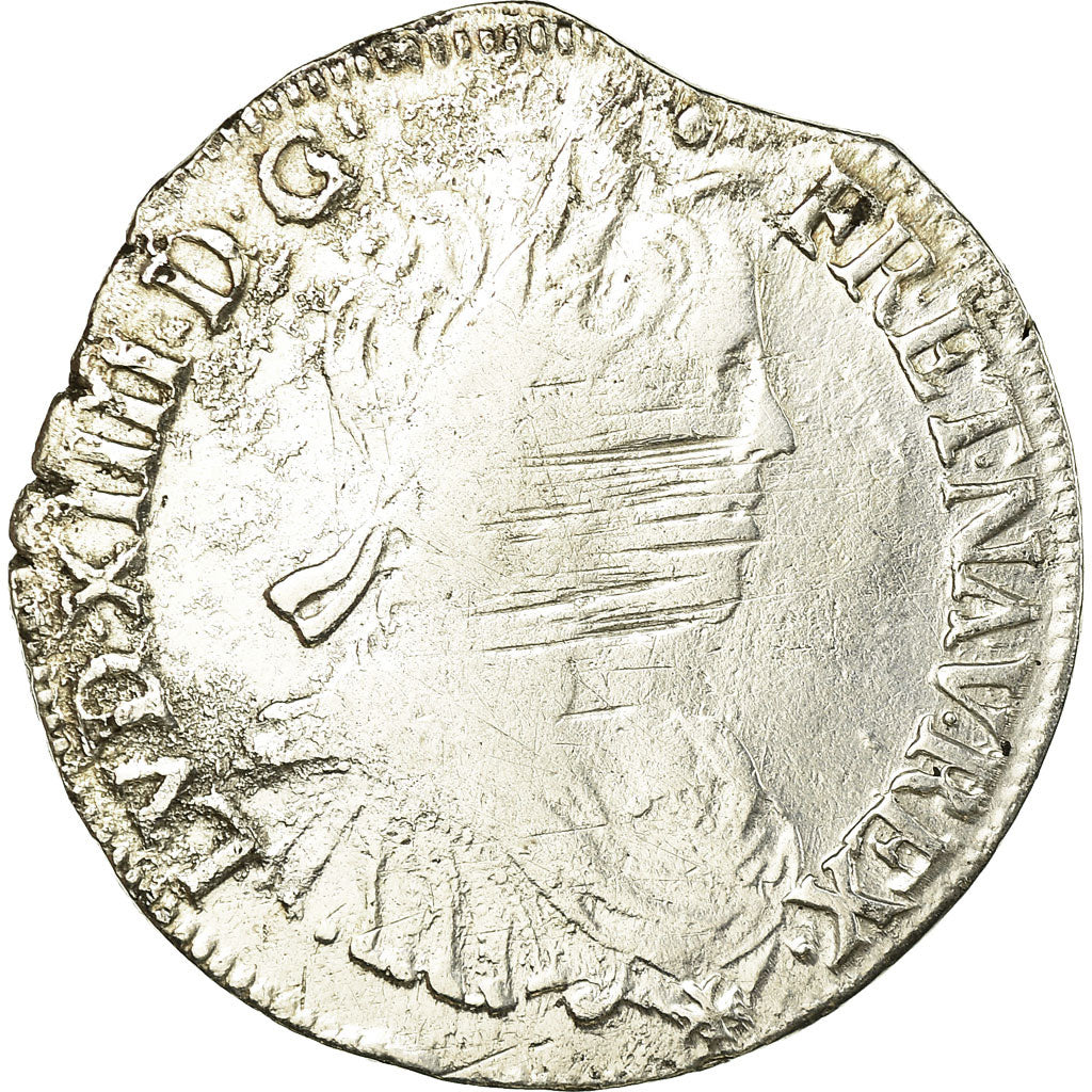 Monnaie, France, Louis XIV, 1/2 Écu à la mèche longue, 1659, Bayonne, TB