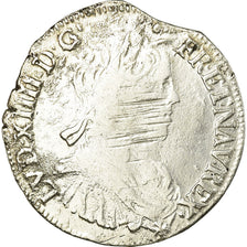 Monnaie, France, Louis XIV, 1/2 Écu à la mèche longue, 1659, Bayonne, TB