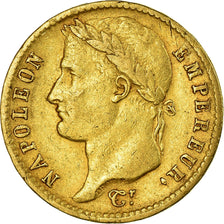 Moeda, França, Napoléon I, 20 Francs, 1811, Paris, EF(40-45), Dourado