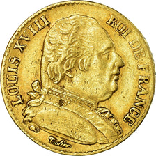 Monnaie, France, Louis XVIII, 20 Francs, 1815, Rouen, TTB+, Or, Gadoury:1026