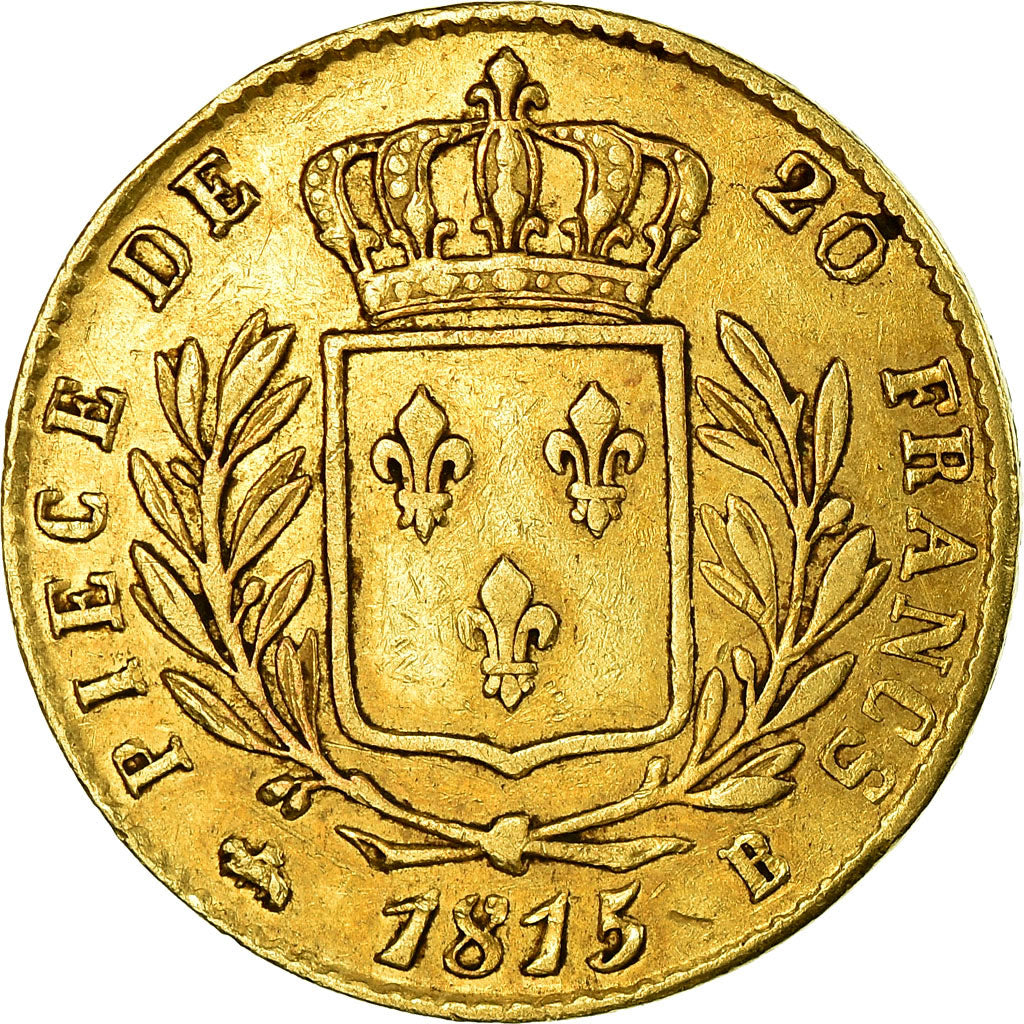 Monnaie, France, Louis XVIII, 20 Francs, 1815, Rouen, TTB+, Or, Gadoury:1026