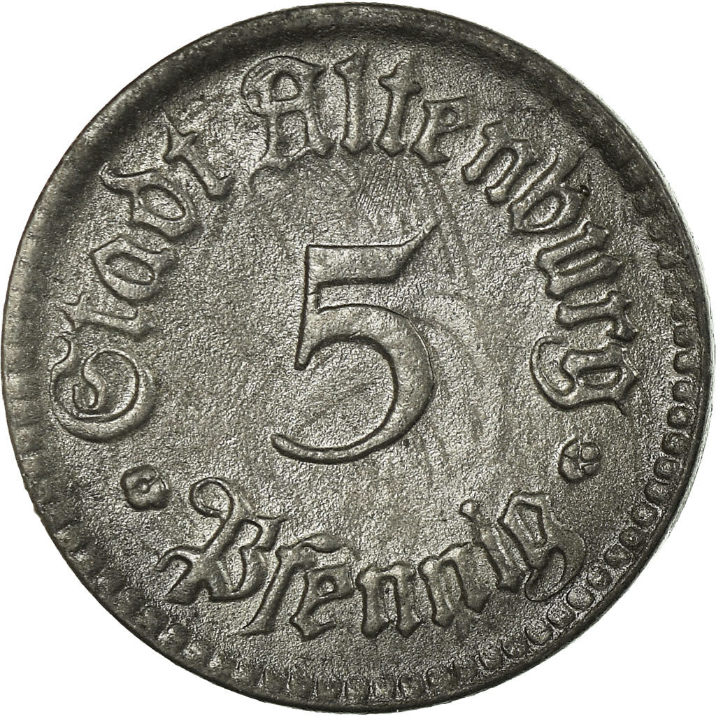 Coin, Germany, Stadt Altenburg, Altenburg, 5 Pfennig, 1920, EF(40-45), Zinc