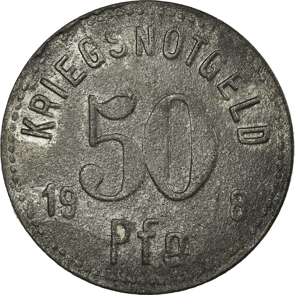 Coin, Germany, Stadt Apolda, Kriegsnotgeld, Apolda, 50 Pfennig, 1918, EF(40-45)
