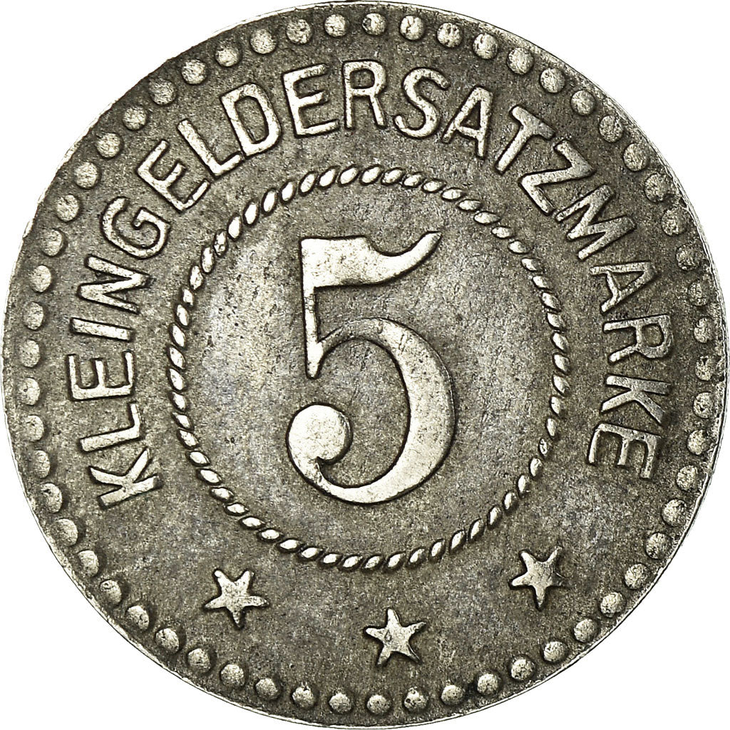 Coin, Germany, Stadt Arnsberg, Kleingeldersatzmarke, Arnstadt, 5 Pfennig