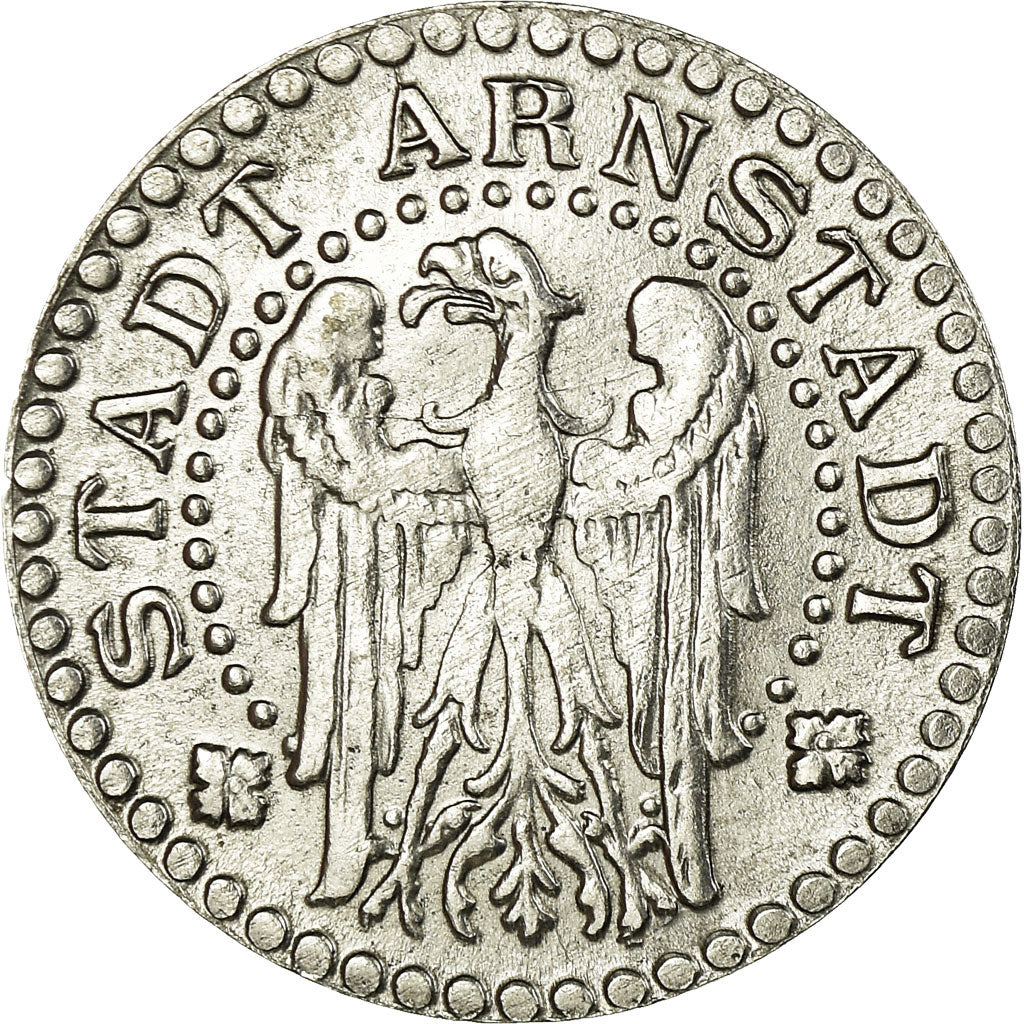 Coin, Germany, Stadt Arnsberg, Kleingeldersatzmarke, Arnstadt, 10 Pfennig