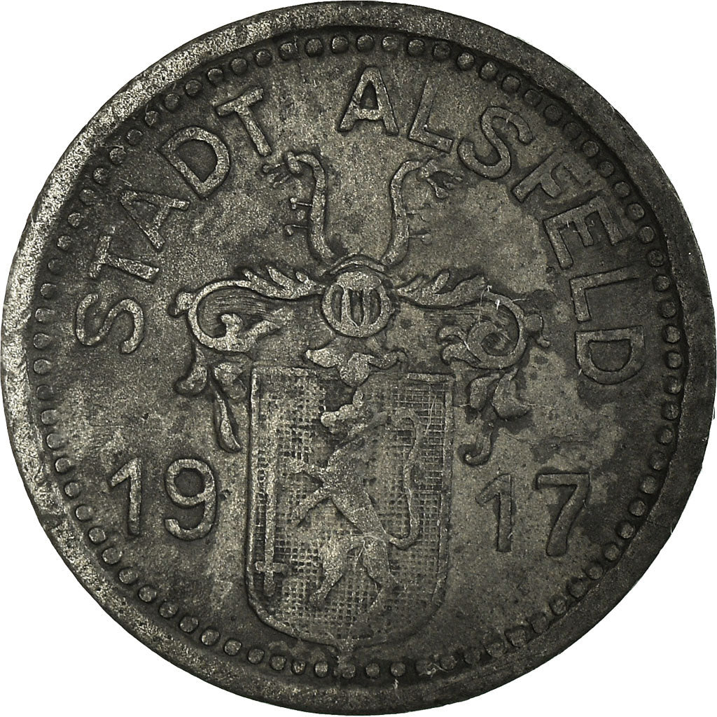 Coin, Germany, Stadt Alsfeld, Alsfeld, 5 Pfennig, 1917, EF(40-45), Zinc