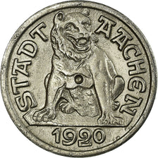 Moneta, Germania, Stadt Aachen, Notmünze, Aachen, 10 Pfennig, 1920, BB+, Ferro