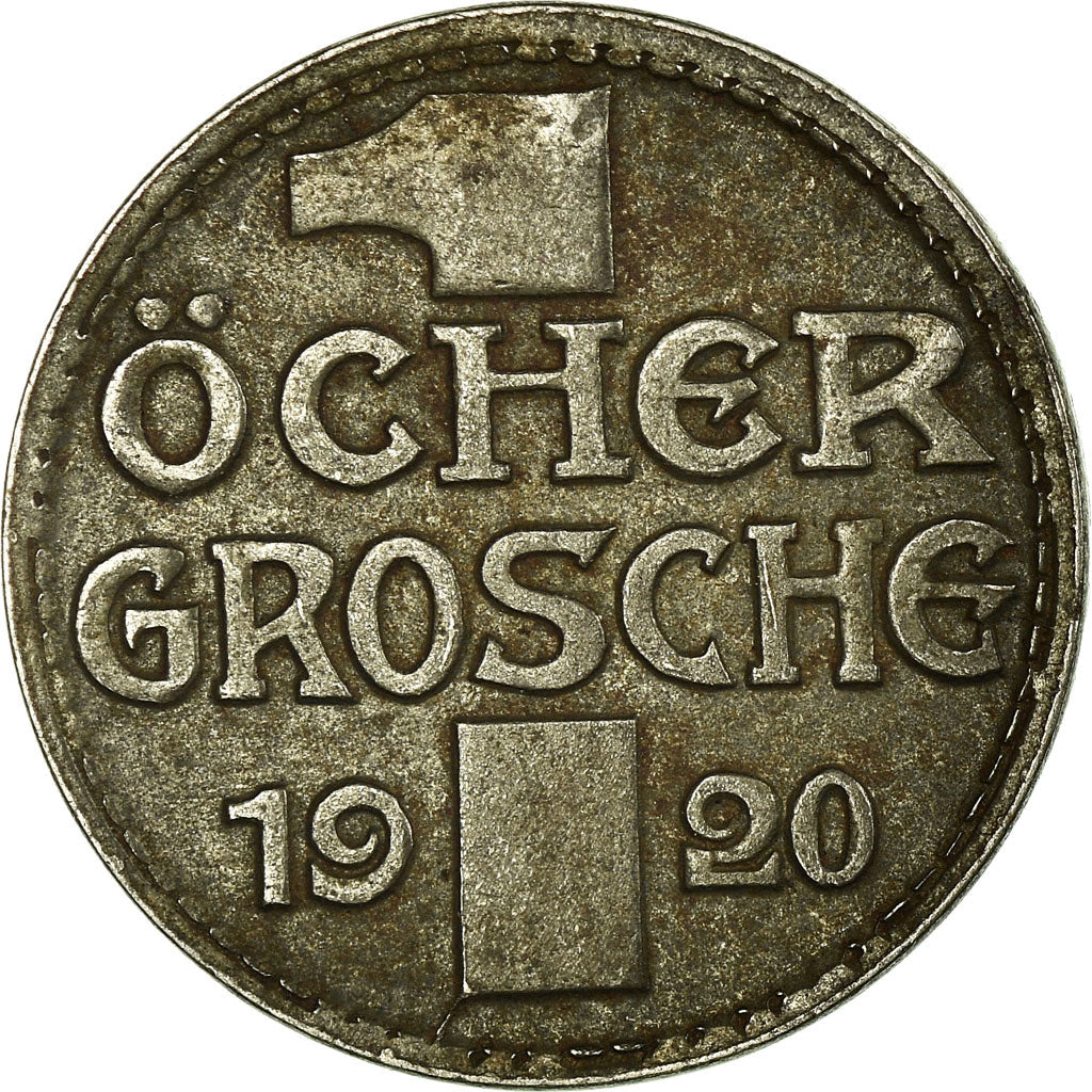 Coin, Germany, Stadt Aachen, Aachen, Öcher Grosche (10 Pfennig), 1920, EF(40-45)