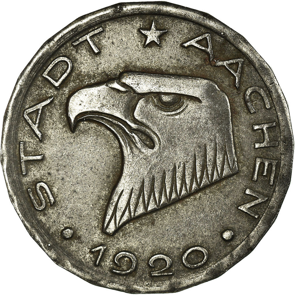 Münze, Deutschland, Stadt Aachen, Öcher Kräntche, Aachen, 10 Pfennig, 1920