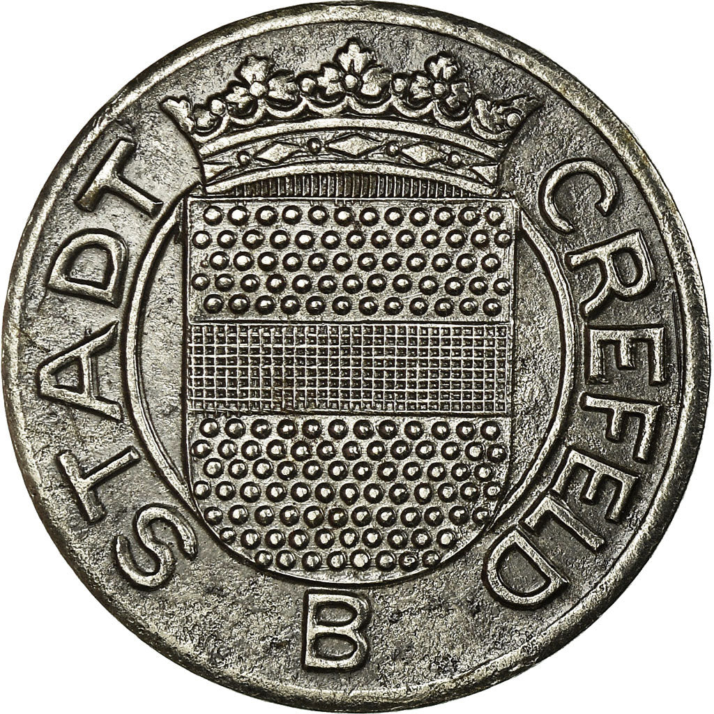 Moneta, Germania, Stadt Crefeld, Kriegs-Ersatzgeld, Crefeld, 10 Pfennig, 1918