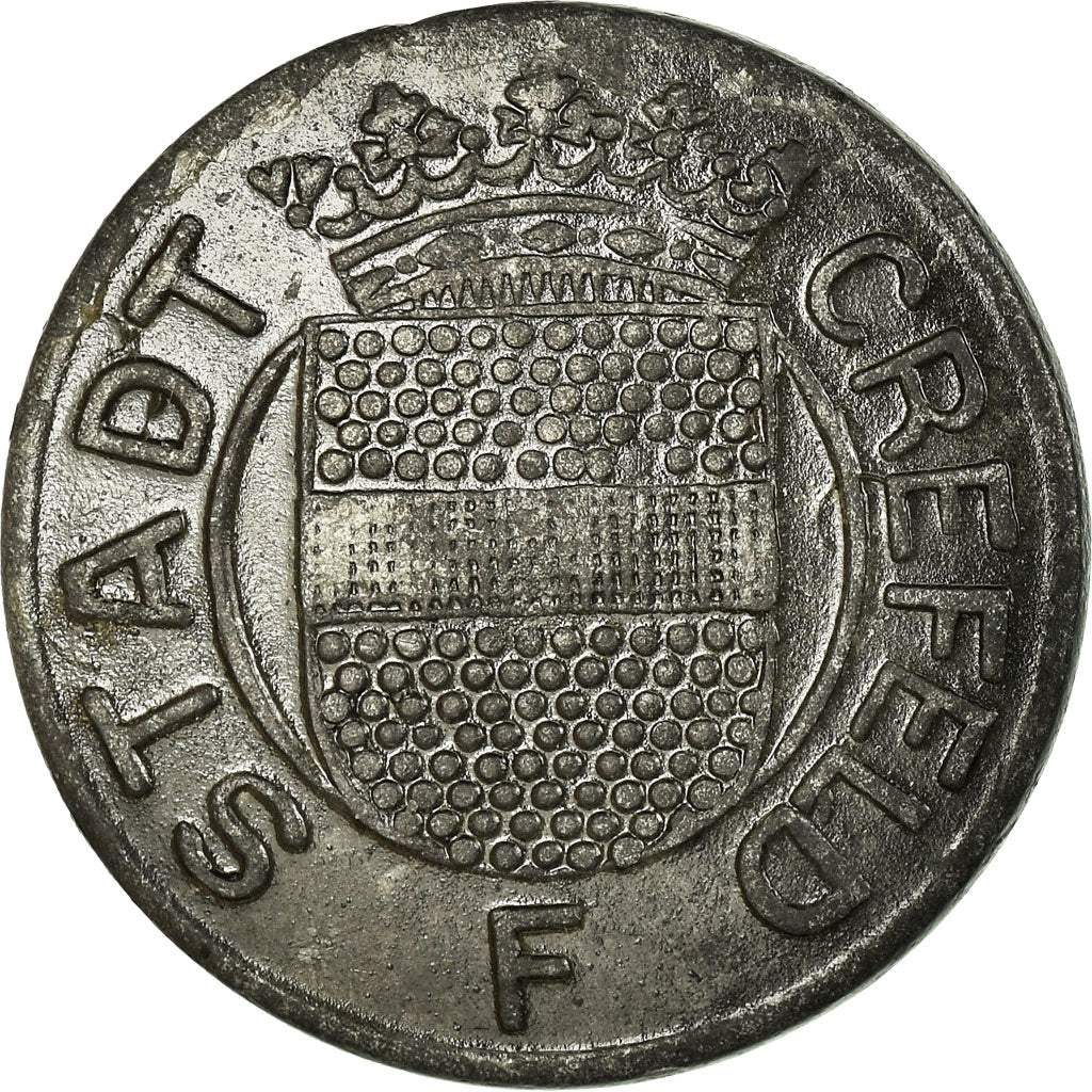 Coin, Germany, Stadt Crefeld, Kriegs-Ersatzgeld, Crefeld, 10 Pfennig, 1919