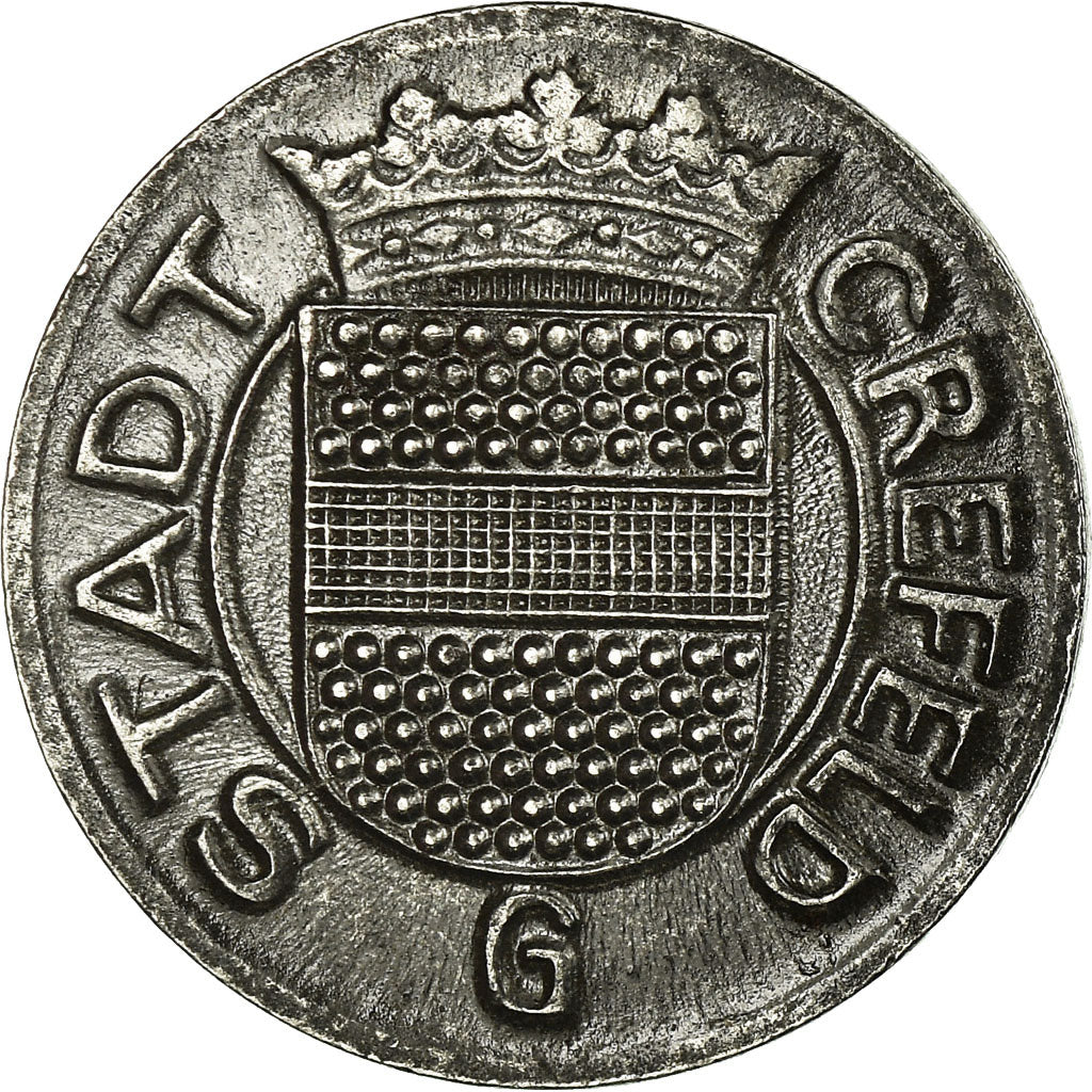 Monnaie, Allemagne, Stadt Crefeld, Kriegs-Ersatzgeld, Crefeld, 5 Pfennig, 1919
