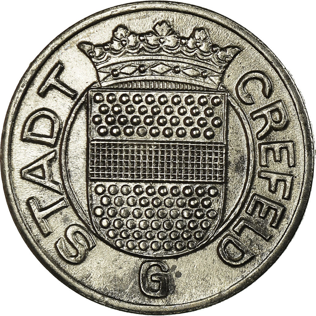 Coin, Germany, Stadt Crefeld, Kriegs-Ersatzgeld, Crefeld, 5 Pfennig, 1919