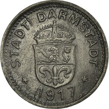 Munten, Duitsland, Stadt Darmstadt, Kleingeldersatzmarke, Darmstadt, 10 Pfennig