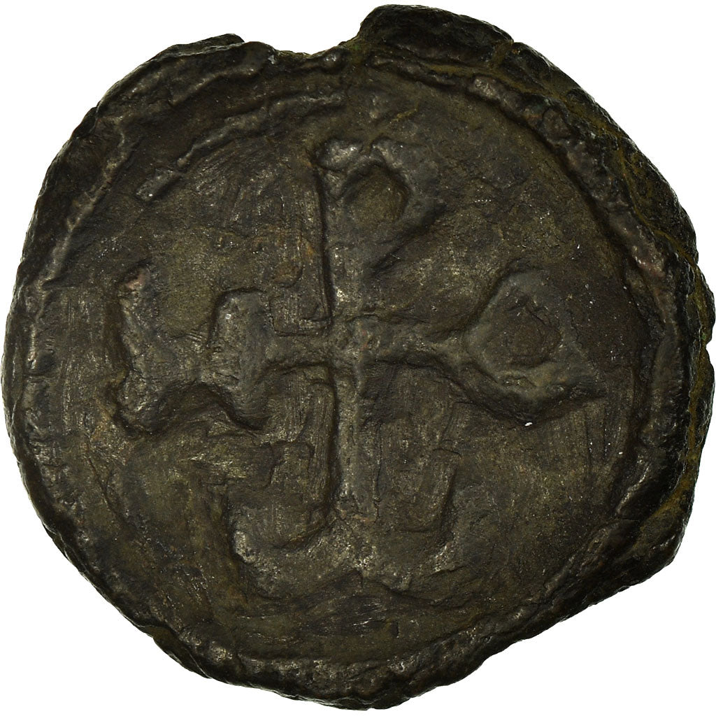 Coin, Constantine VII with Romanus I, Ae, 945-959, Cherson, VF(30-35), Copper