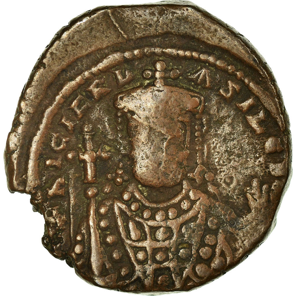Coin, Nicephorus II Phocas, Follis, 963-969, Constantinople, EF(40-45), Copper