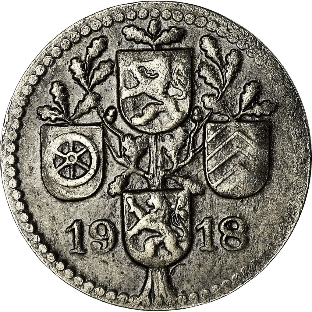 Monnaie, Allemagne, Kriegsgeld, Dieburg, 5 Pfennig, 1918, TTB, Iron