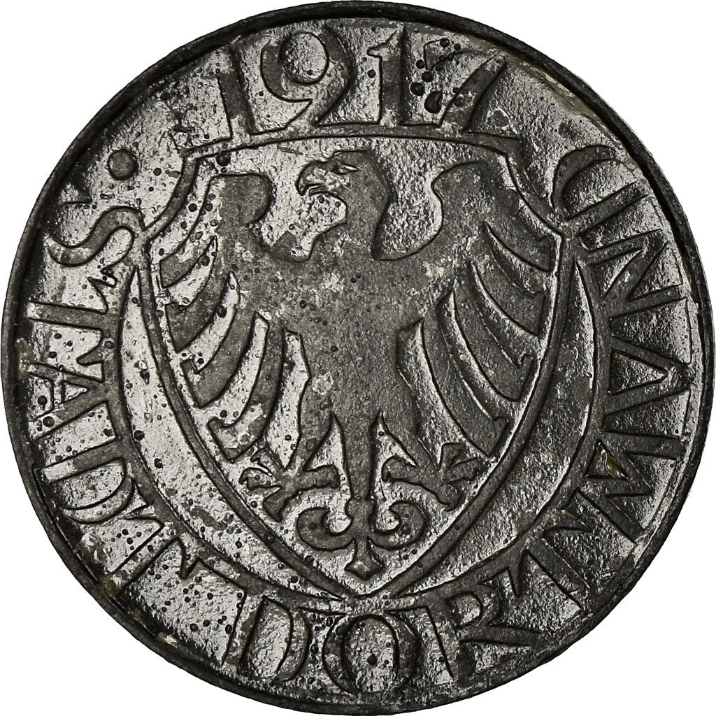 Moeda, Alemanha, Stadt Dortmund, Kriegsgeld, Dortmund, 5 Pfennig, 1917