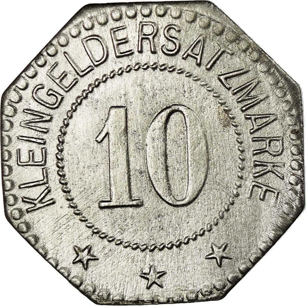Moneda, Alemania, Magistrat der Stadt Driesen, Kleingeldersatzmarke, Driesen, 10