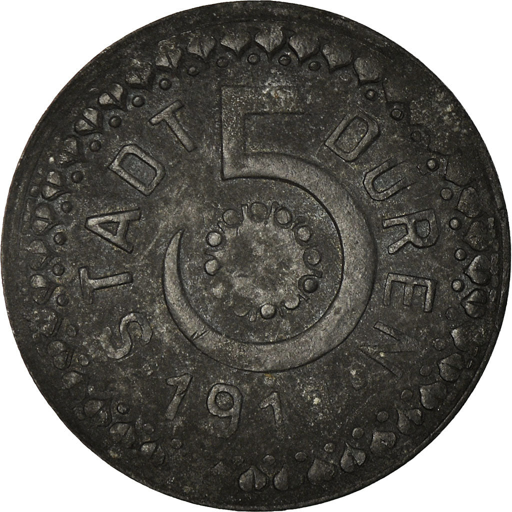 Coin, Germany, Stadt Düren, Düren, 5 Pfennig, 1917, EF(40-45), Zinc