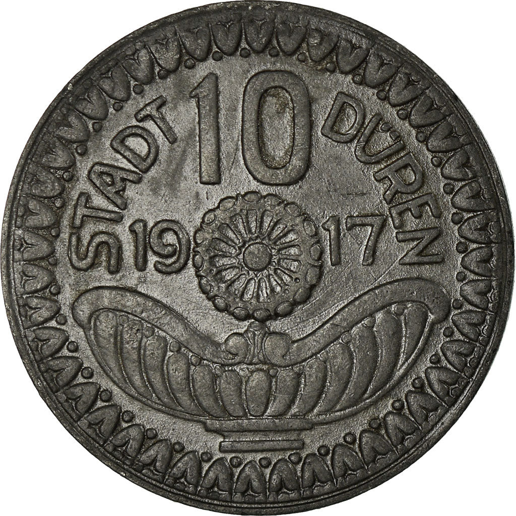 Coin, Germany, Stadt Düren, Düren, 10 Pfennig, 1917, AU(50-53), Zinc