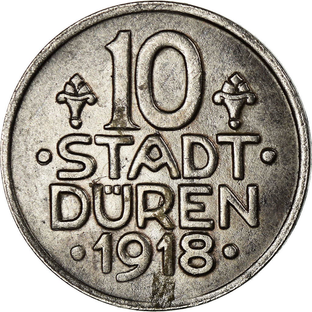Monnaie, Allemagne, Stadt Düren, Düren, 10 Pfennig, 1918, SUP, Iron