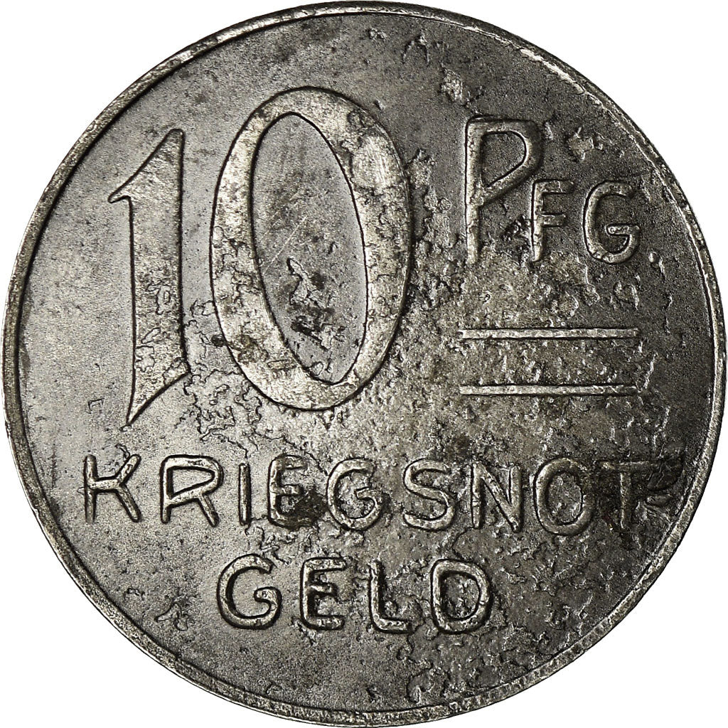 Coin, Germany, Kriegsnotgeld, Ebingen, 10 Pfennig, 1918, EF(40-45), Iron