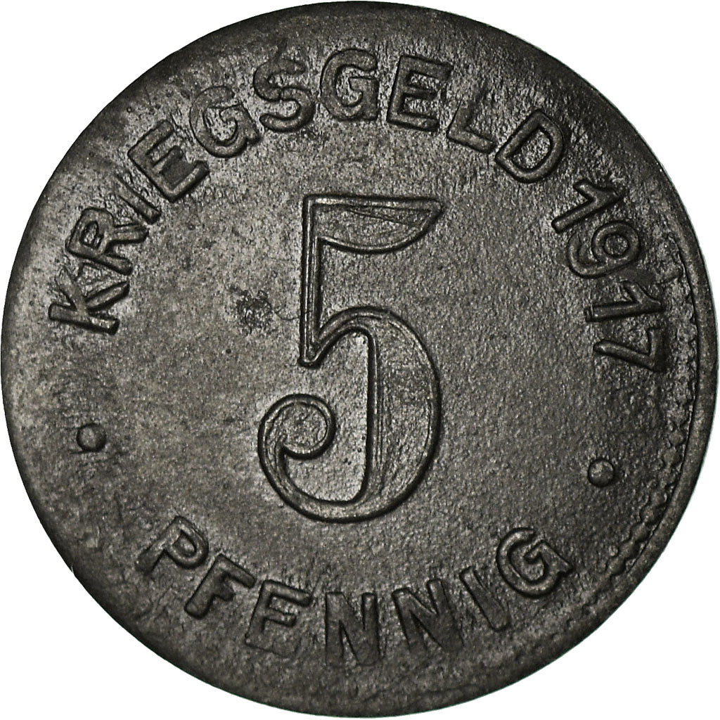 Coin, Germany, Stadt Elberfeld, Kriegsgeld, Elberfeld, 5 Pfennig, 1917