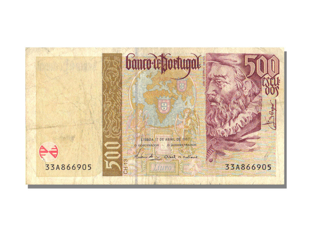 Portugal, 500 Escudos, 1997, KM #187a, 1997-04-17, EF(40-45), 33A