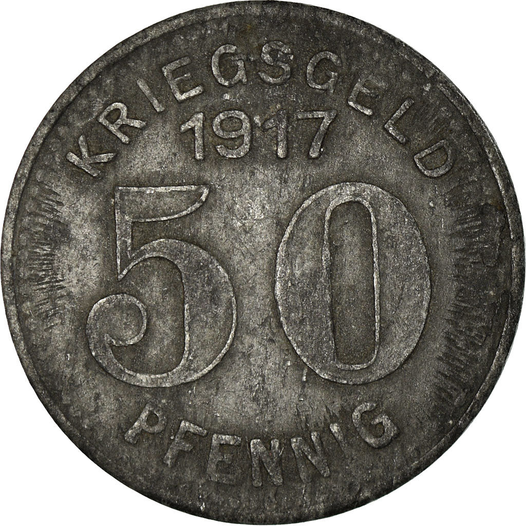 Coin, Germany, Stadt Elberfeld, Kriegsgeld, Elberfeld, 50 Pfennig, 1917