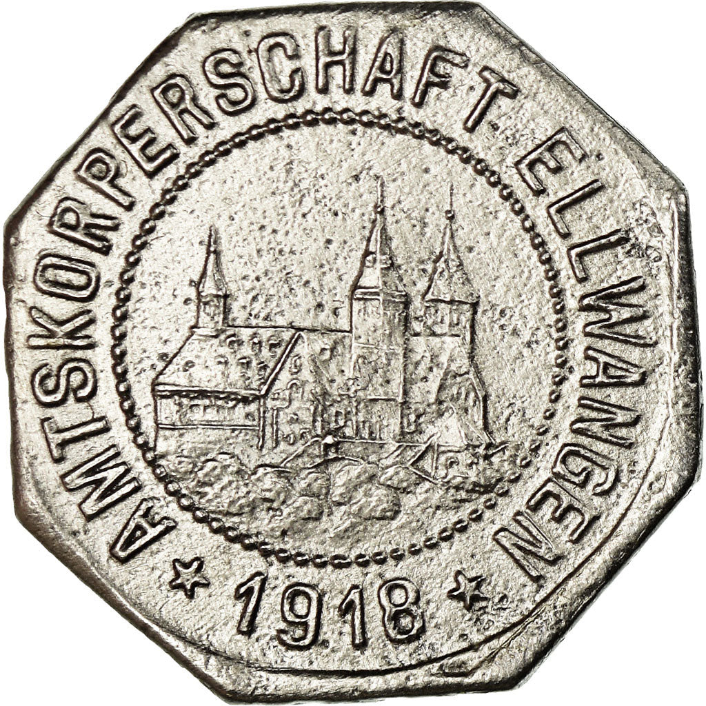 Coin, Germany, Amtskorperschaft, Bezirkskriegsmünze, Ellwangen, 10 Pfennig