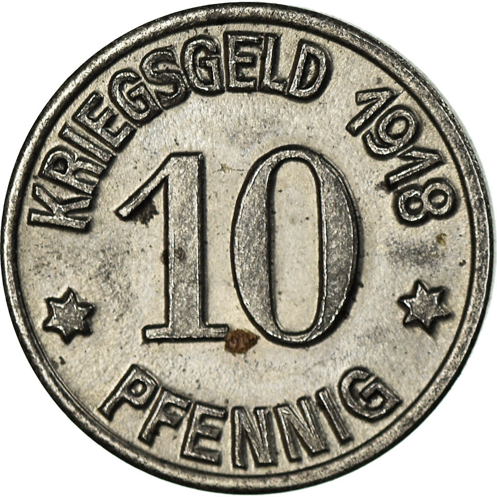 Moneta, Germania, Stadt Emmerich, Kriegsgeld, Emmerich, 10 Pfennig, 1918, BB