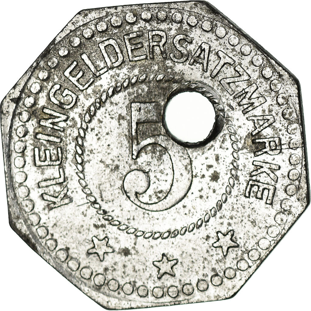 Coin, Germany, Stadt Flensburg, Kleingeldersatzmarke, Flensburg, 5 Pfennig