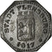 Moneda, Alemania, Stadt Flensburg, Kleingeldersatzmarke, Flensburg, 10 Pfennig