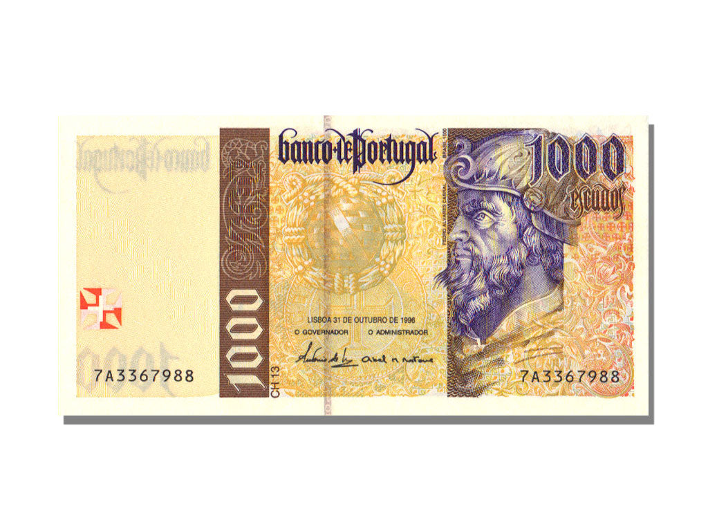 Portugal, 1000 Escudos, 1996, KM #188b, 1996-10-31, UNC(65-70), 7A