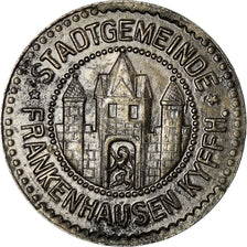 Coin, Germany, Kleingeldersatzmarke, Frankenhausen, 10 Pfennig, AU(50-53), Iron