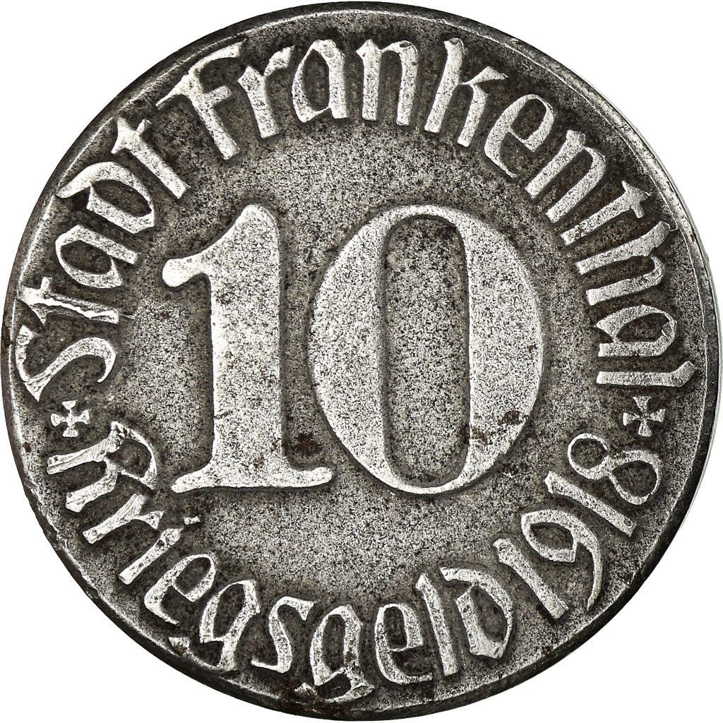Coin, Germany, Stadt Frankenthal, Frankenthal, 10 Pfennig, 1918, EF(40-45), Iron