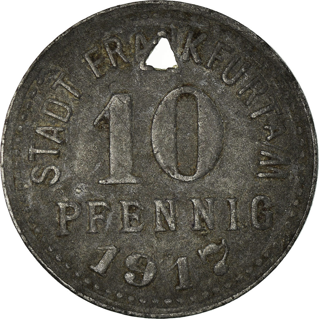 Monnaie, Allemagne, Stadt Frankfurt a.M., Frankfurt am Main, 10 Pfennig, 1917