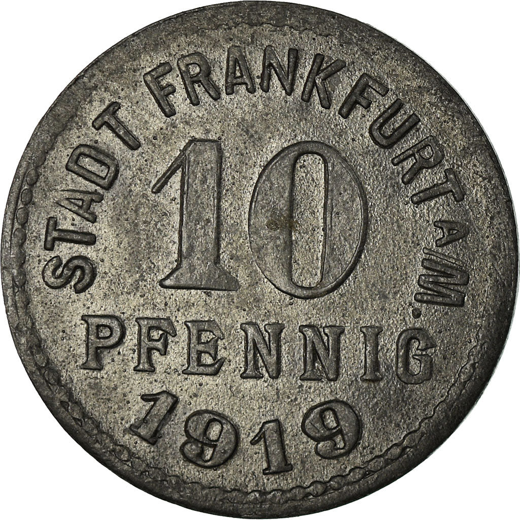 Coin, Germany, Stadt Frankfurt a.M., Frankfurt am Main, 10 Pfennig, 1919