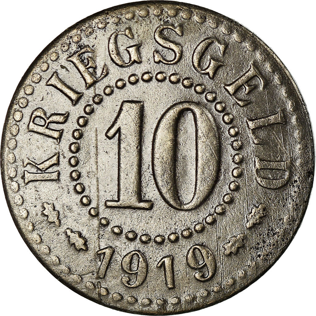 Coin, Germany, Haupt und Handelsstadt, Frankfurt an der Oder, 10 Pfennig, 1919