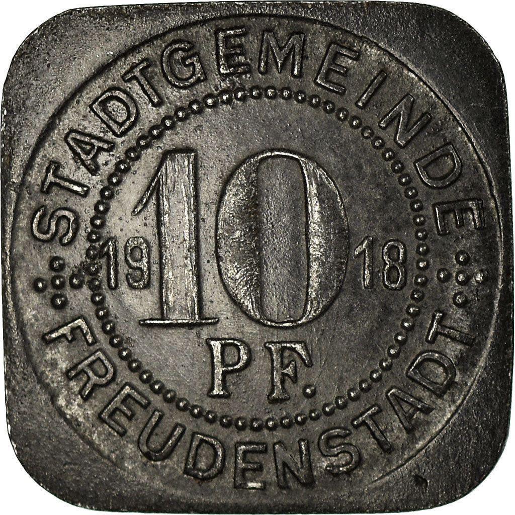 Coin, Germany, Stadtgemeinde Freudenstadt, Freudenstadt, 10 Pfennig, 1918