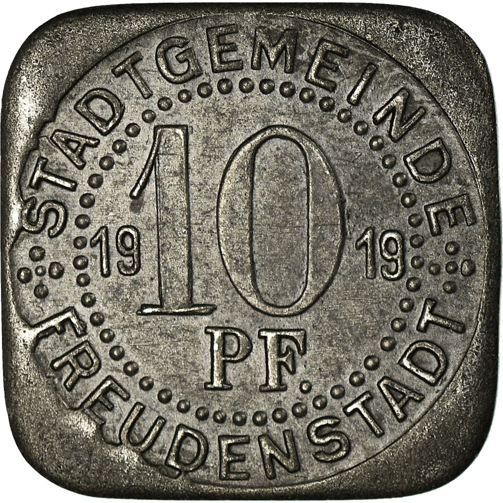 Coin, Germany, Stadtgemeinde Freudenstadt, Freudenstadt, 10 Pfennig, 1919