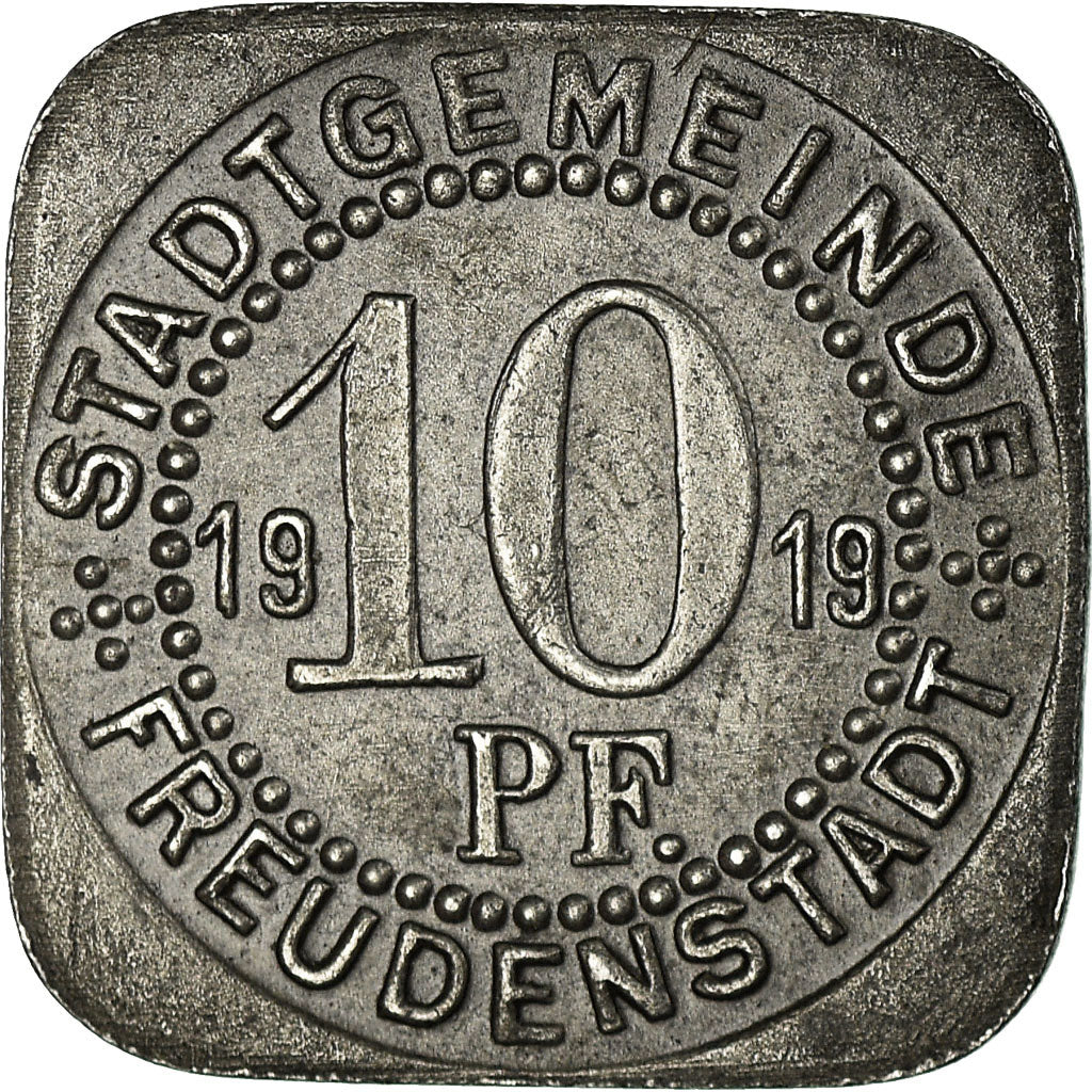 Coin, Germany, Stadtgemeinde Freudenstadt, Freudenstadt, 10 Pfennig, 1919