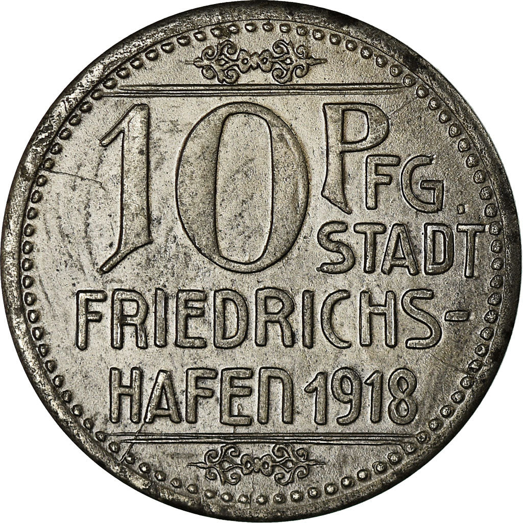 Münze, Deutschland, Stadt Friedrichshafen, Friedrichshafen, 10 Pfennig, 1918