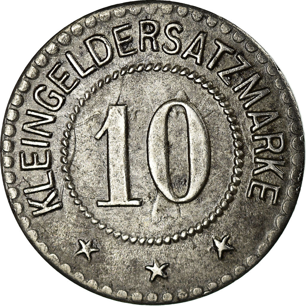 Coin, Germany, Stadt Fulda, Fulda, 10 Pfennig, 1920, AU(50-53), Iron