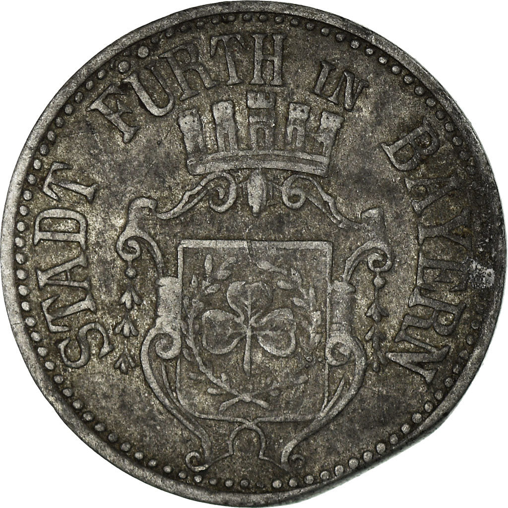 Monnaie, Allemagne, Stadt Fürth in Bayern, Fürth in Bayern, 10 Pfennig, 1917