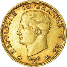 Moeda, ESTADOS ITALIANOS, KINGDOM OF NAPOLEON, Napoleon I, 40 Lire, 1808, Milan