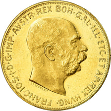Moeda, Áustria, Franz Joseph I, 100 Corona, 1915, Nova cunhagem oficial