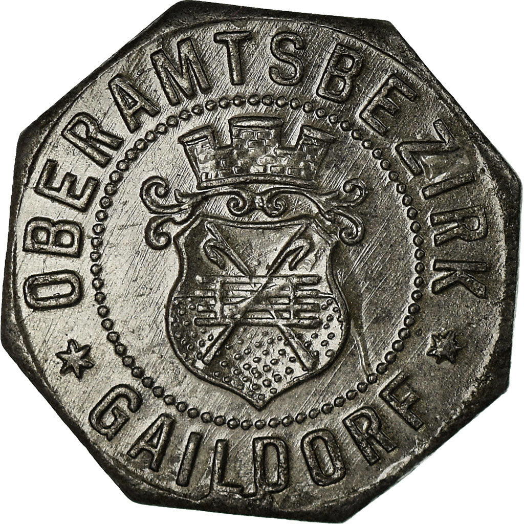 Coin, Germany, Oberamtsbezirk, Kriegsgeld, Gaildorf, 5 Pfennig, 1918, AU(55-58)