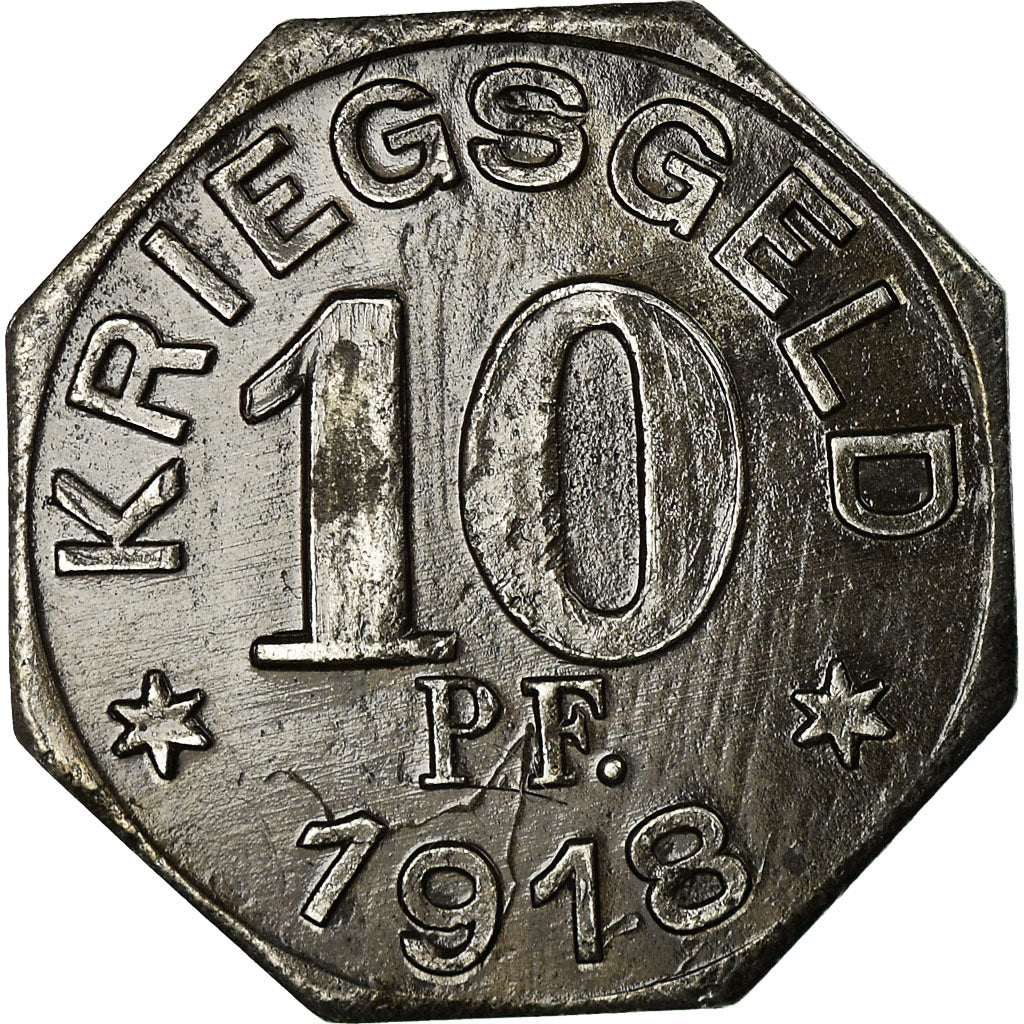 Coin, Germany, Oberamtsbezirk, Kriegsgeld, Gaildorf, 10 Pfennig, 1918